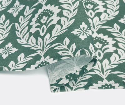 La Doublej Table Linens Green Uni In Green