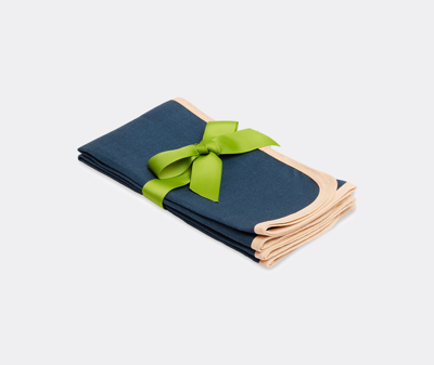 La Doublej Large Napkins Set Of 2 (45x45) In Blue