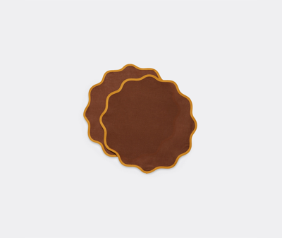 La Doublej Table Linens Brown Uni In Brown