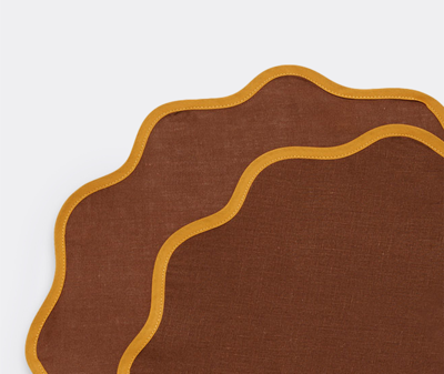 La Doublej Table Linens Brown Uni In Brown