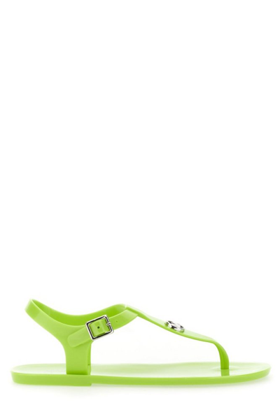 Shop Michael Michael Kors Mallory Jelly Thong Sandals In Green