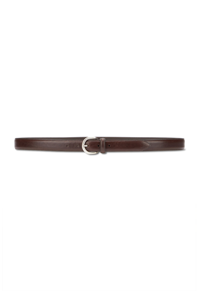 Shop Boglioli Leather Belt In Dark Brown