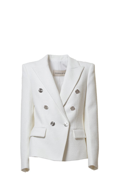 Shop Alexandre Vauthier Double Breasted Tailored Blazer In White