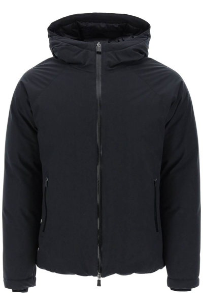 Shop Herno Ripstop Hooded Down Jacket In Black