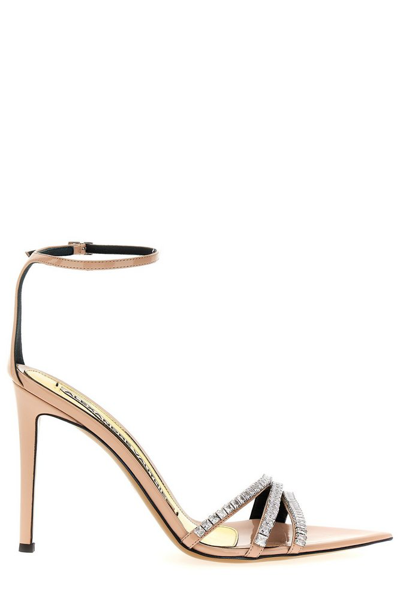 Shop Alexandre Vauthier Metafisico Embellished Pointed In Pink
