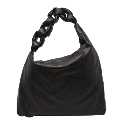 Shop Vic Matie Logo Detailed Chain Link Top Handle Bag In Black