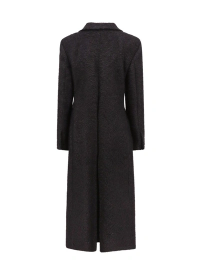 Shop Givenchy Constructed Wool And Mohair Long Coat In Black