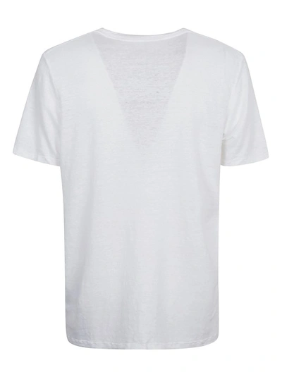 Shop Isabel Marant White/black Linen T-shirt