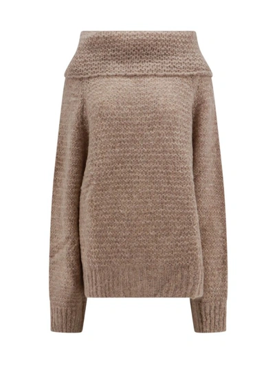 Shop Mes Demoiselles Alpaca Blend Sweater In Brown