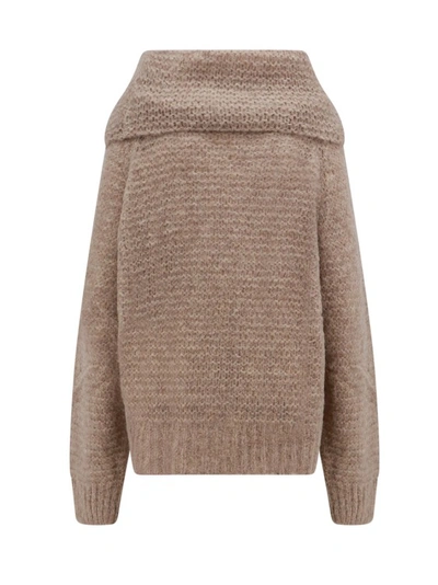 Shop Mes Demoiselles Alpaca Blend Sweater In Brown