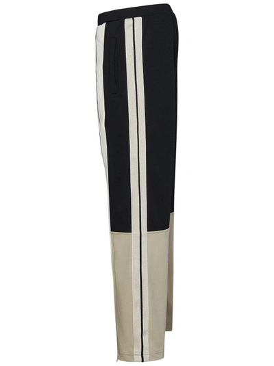 Shop Palm Angels Two-tone Technical Fabric Track Trousers In Black