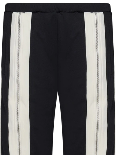 Shop Palm Angels Two-tone Technical Fabric Track Trousers In Black