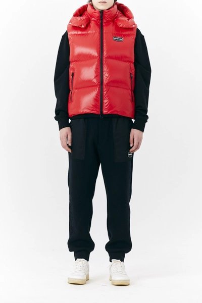 Shop Duvetica Salino Heavy Short Down Vest In Red