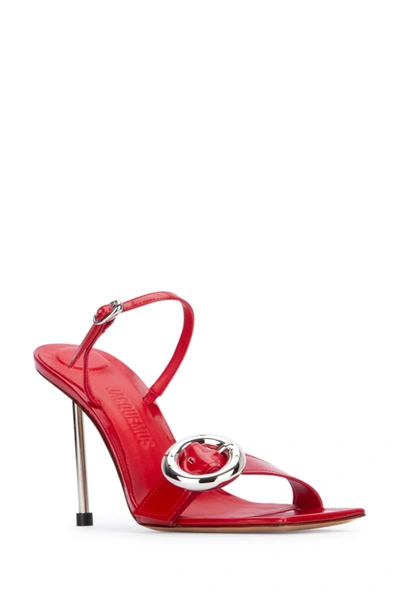 Shop Jacquemus Sandals In Red