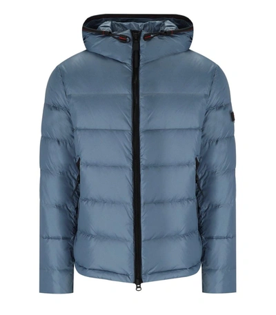 Shop Peuterey Honova Nr 02 Light Blue Hooded Down Jacket