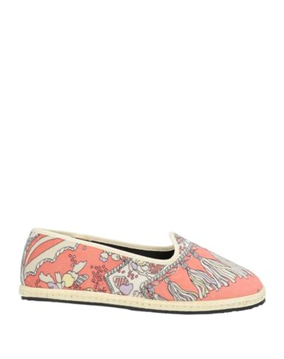 Shop Emilio Pucci Pucci Woman Loafers Pastel Pink Size 7 Textile Fibers