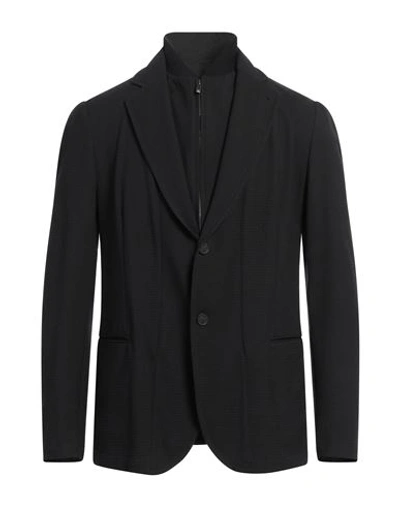 Shop Emporio Armani Man Blazer Black Size 44 Wool, Polyester, Elastane