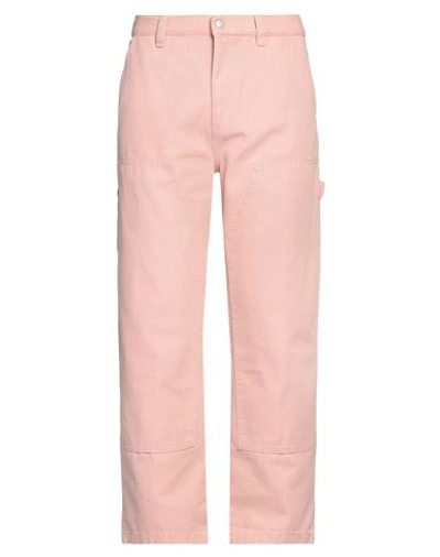 Shop Stussy Man Pants Pink Size 33 Cotton
