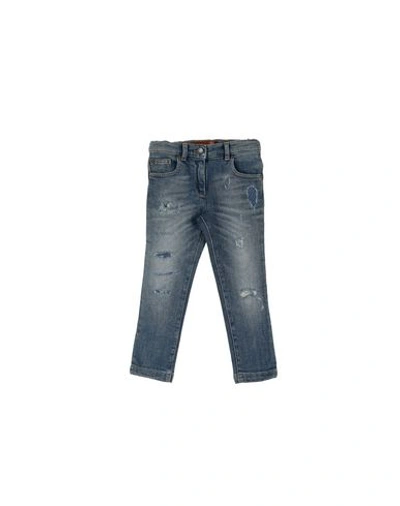 Shop Dolce & Gabbana Toddler Girl Jeans Blue Size 5 Cotton, Elastane, Calfskin, Zamak