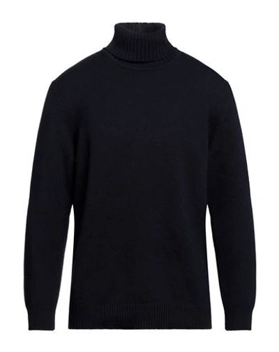 Bellwood Man Turtleneck Midnight Blue Size 44 Cotton, Wool, Cashmere In Blue