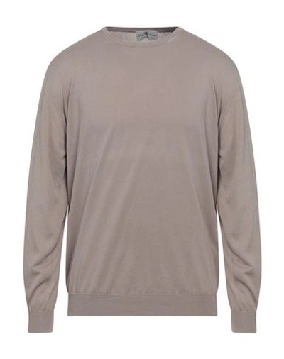 Shop Della Ciana Man Sweater Dove Grey Size 44 Cotton