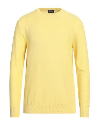 Shop Drumohr Man Sweater Light Yellow Size 40 Cotton