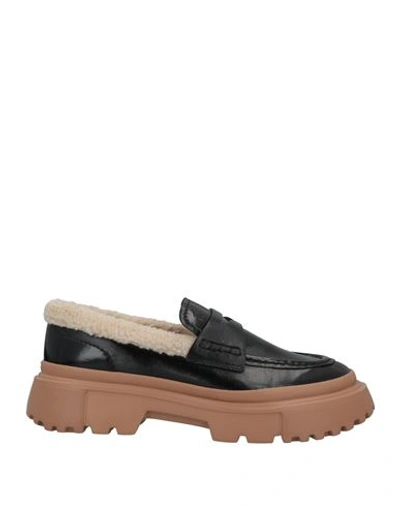 Shop Hogan Woman Loafers Black Size 8 Soft Leather