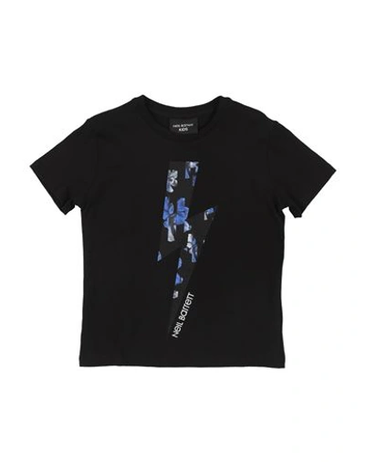 Shop Neil Barrett Toddler Boy T-shirt Black Size 6 Cotton