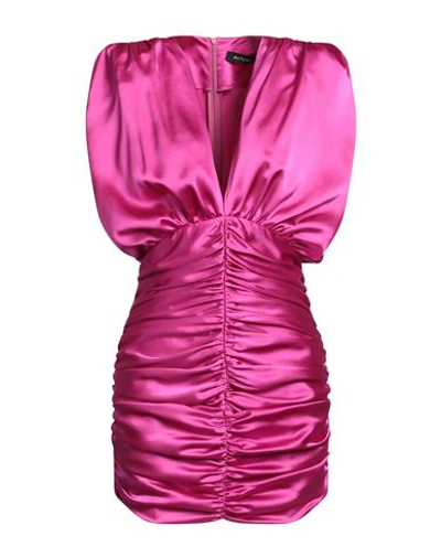 Shop Actualee Woman Mini Dress Fuchsia Size 6 Polyester In Pink