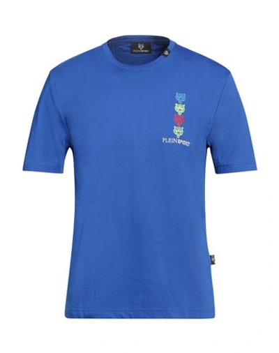 Shop Plein Sport Man T-shirt Blue Size Xxl Cotton