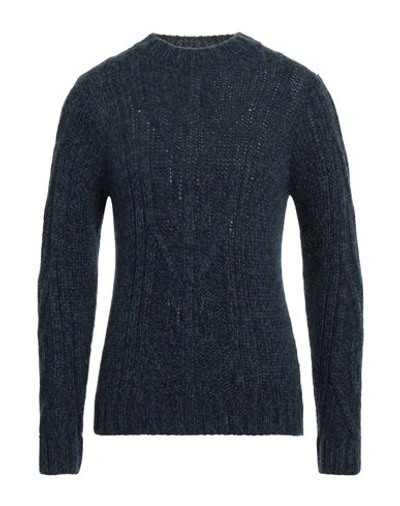Shop Wool & Co Man Sweater Navy Blue Size M Acrylic, Wool, Alpaca Wool, Viscose