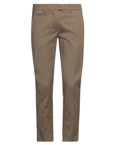 Shop Dondup Man Pants Khaki Size 28 Cotton, Cashmere, Elastane In Beige