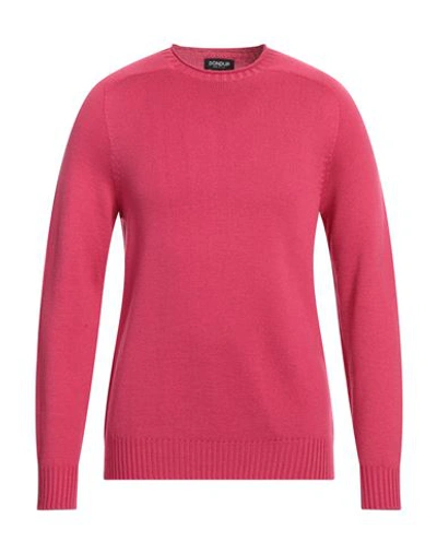 Shop Dondup Man Sweater Fuchsia Size 42 Wool In Pink