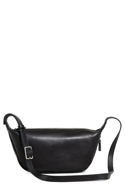 Shop Madewell The Sling Leather Crossbody Bag In True Black