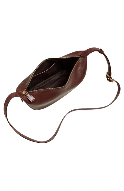 Shop Madewell The Sling Leather Crossbody Bag In Chocolate Raisin