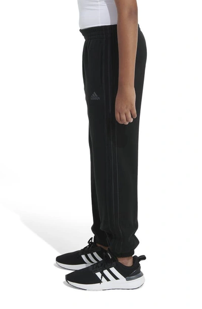 Shop Adidas Originals Kids' 3-stripes Cozy Joggers In Black