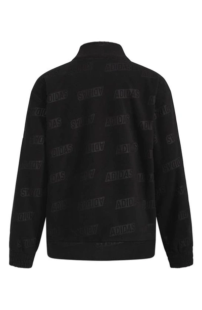 Shop Adidas Originals Kids' Brand Love Cozy Half Zip Pullover In Black