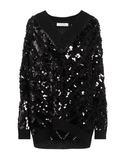 Shop Valentino Garavani Woman Sweater Black Size M Virgin Wool, Polyester