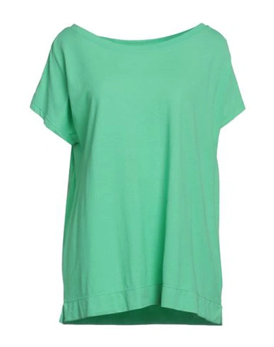 Shop Drumohr Woman T-shirt Emerald Green Size M Cotton