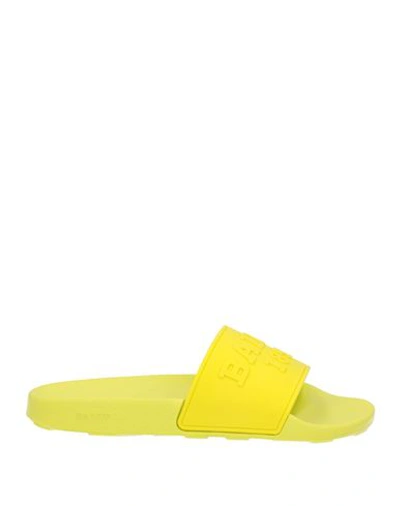 Shop Bally Man Sandals Yellow Size 8 Rubber