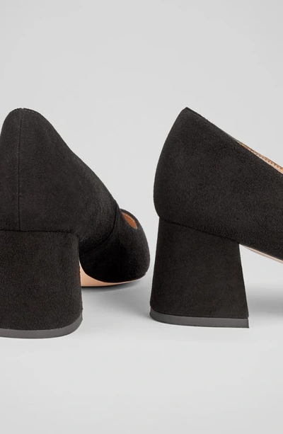 Lk Bennett Womens Bla-black Sloane Pointed-toe Suede Heeled Courts In Black