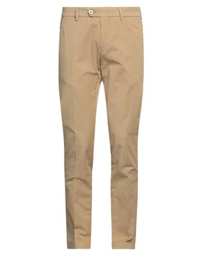 Shop Michael Coal Man Pants Sand Size 31 Cotton, Polyester, Elastane In Beige
