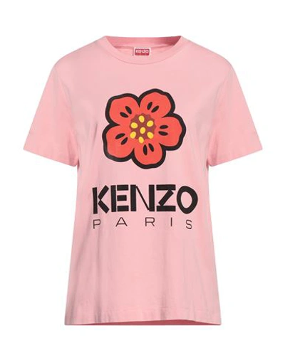 Shop Kenzo Woman T-shirt Pink Size L Organic Cotton