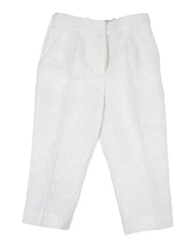 Shop Dolce & Gabbana Toddler Girl Pants White Size 7 Cotton, Polyester