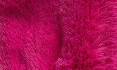 Shop Ugg Faux Fur Fingerless Mittens In Solferino Pink