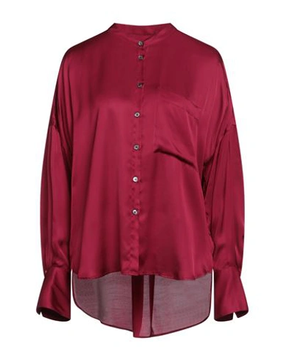 Shop Robert Friedman Woman Shirt Garnet Size S Viscose In Red