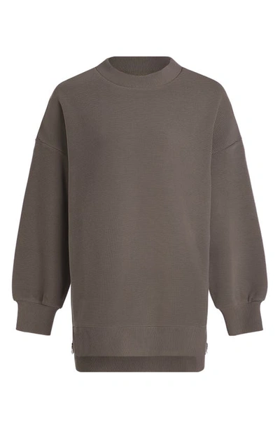 Shop Varley Mae Oversize Sweatshirt In Charcoal Grey