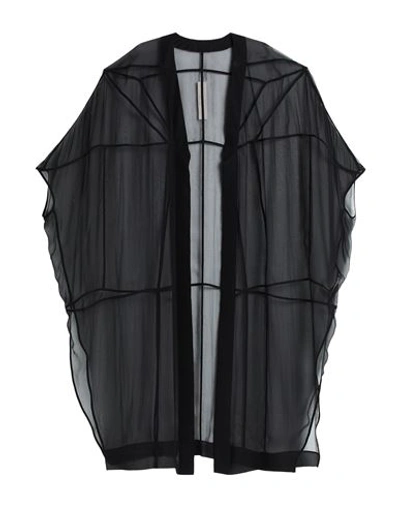 Shop Rick Owens Man Overcoat Black Size 38 Silk