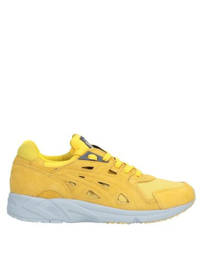 Shop Asics Tiger Man Sneakers Yellow Size 9.5 Leather, Textile Fibers
