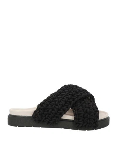 Shop Inuikii Woman Sandals Black Size 8 Textile Fibers